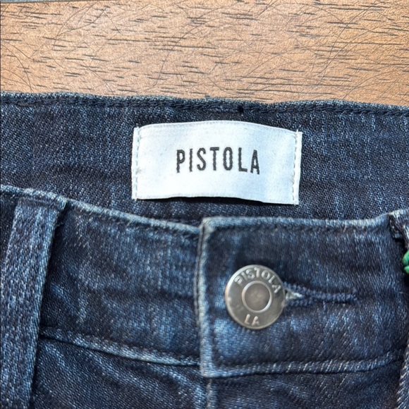 Pistola Black Flared Jeans with Polished Finish Size 26 - Picture 2 of 5
